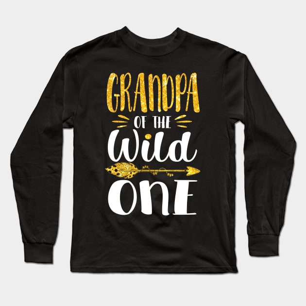 grandpa of the wild one funny birthday day gift ideas Long Sleeve T-Shirt by ArifLeleu